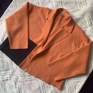 COS Orange Knitted Jacket with Pocket